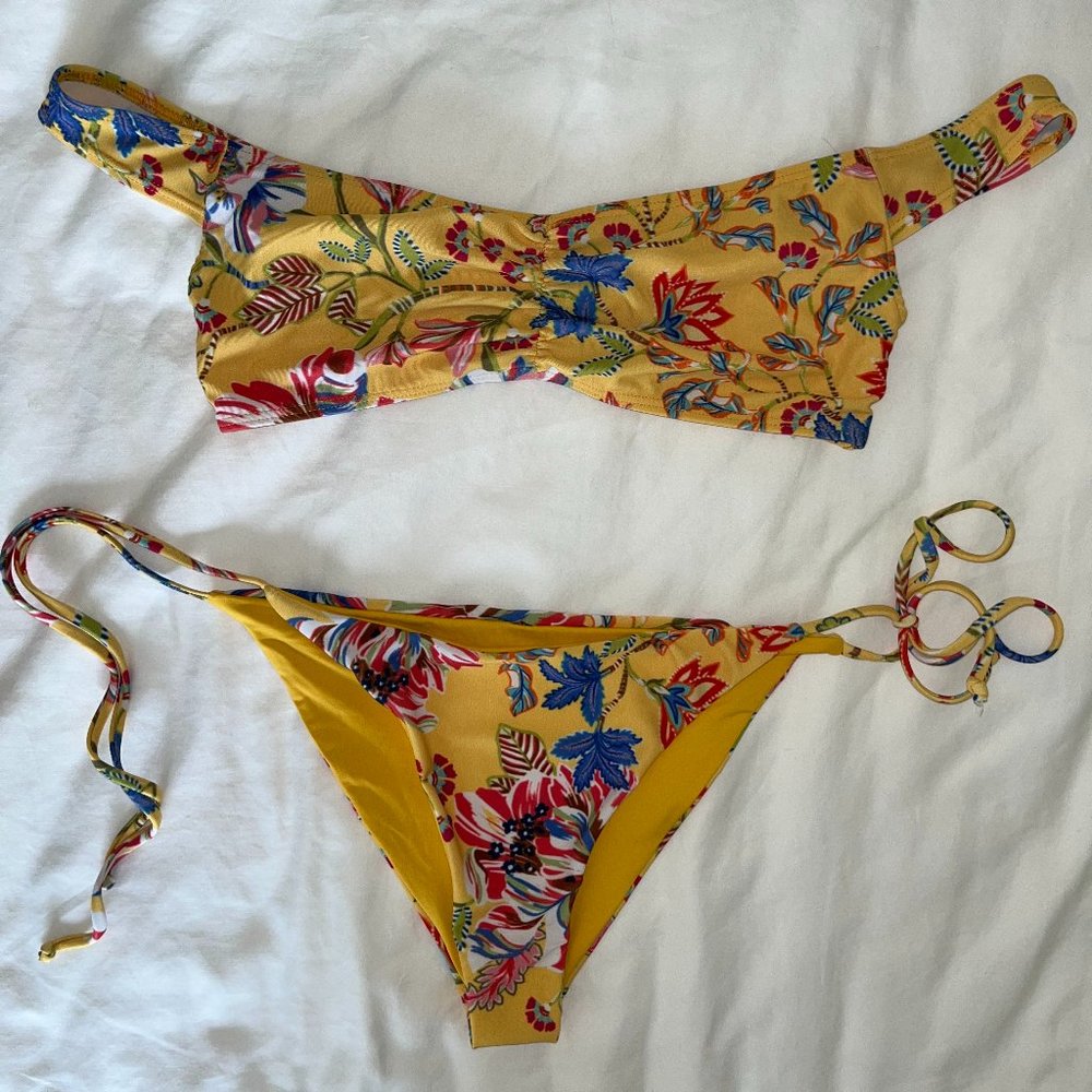 L*Space floral off-shoulder bikini set